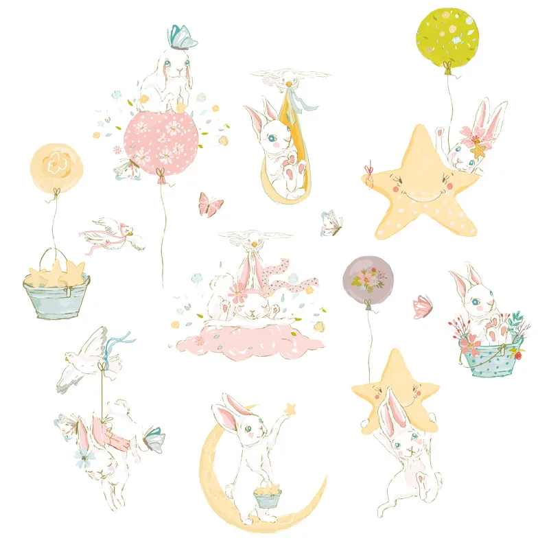 

Cartoon Dream Sky Wall Stickers Baby Bedroom Kid's Room Decor Self Adhesive Wallpaper Decorative Kindergarten Wall Decal