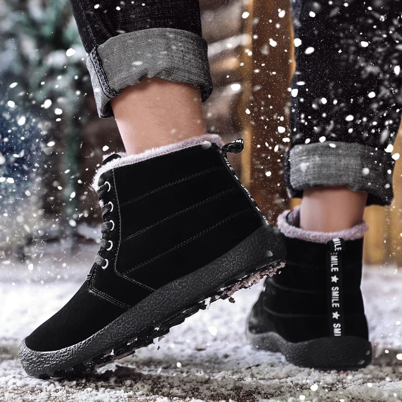 Мужские кроссовки на шнуровке FLARUT теплые из хлопка большие размеры 39 48 зима