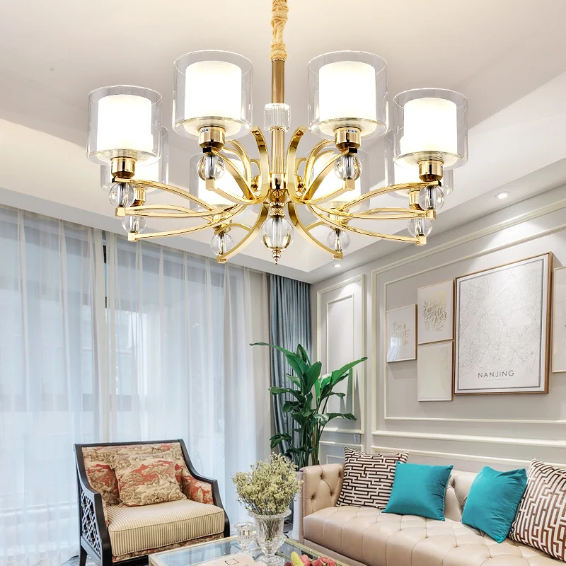 Гальванические золотые люстры современные античные индустриальные лестничные