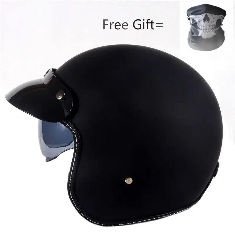 

Бесплатная доставка глянцевые черные шлемы 3/4 мотоциклетный велосипедный шлем Чоппер винтажный мотоциклетный шлем с открытым лицом с внут...