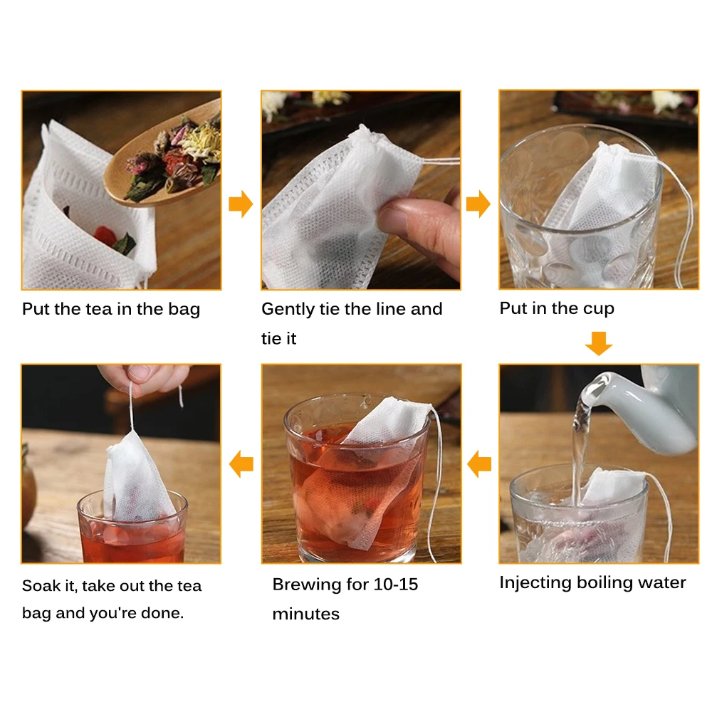 100 шт./партия одноразовые чайные пакетики|Ситечки для заваривания чая| |