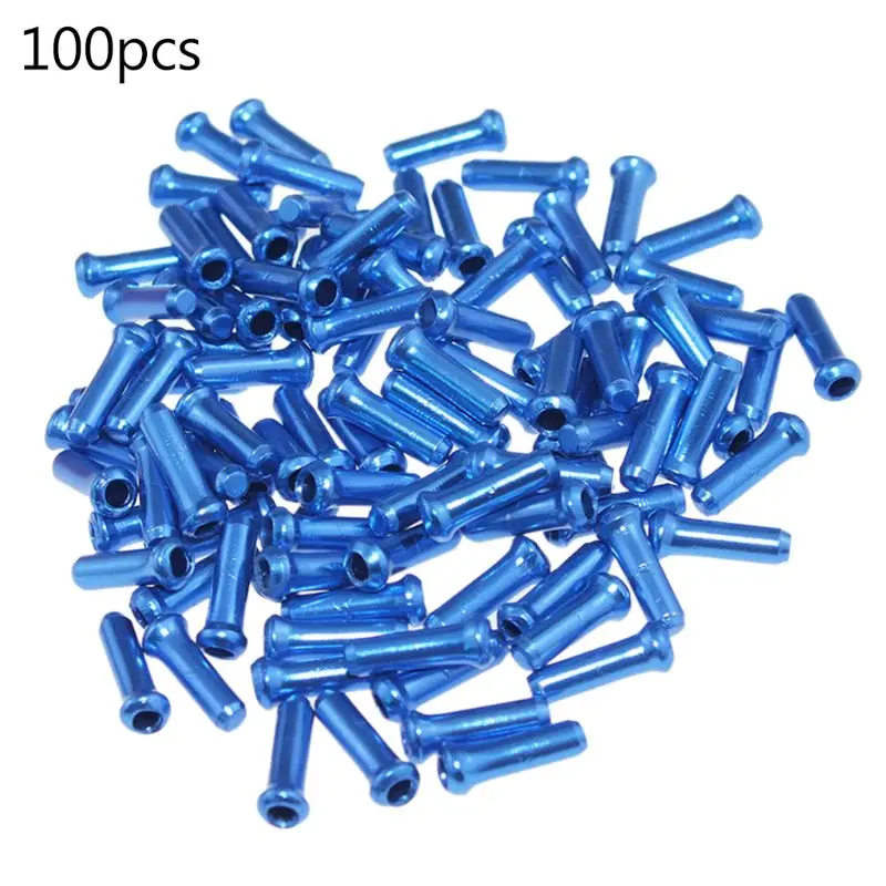 

N58B 100pcs Aluminum Bicycle Brake Wire End Cap MTB Road Bike Brake Cable Cap End Tips Crimp Cycling Accessories