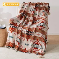 bohemian ethnic knitted geometric jacquard blanket shawl blanket living sofa blanket siesta blanket air conditioning blanket