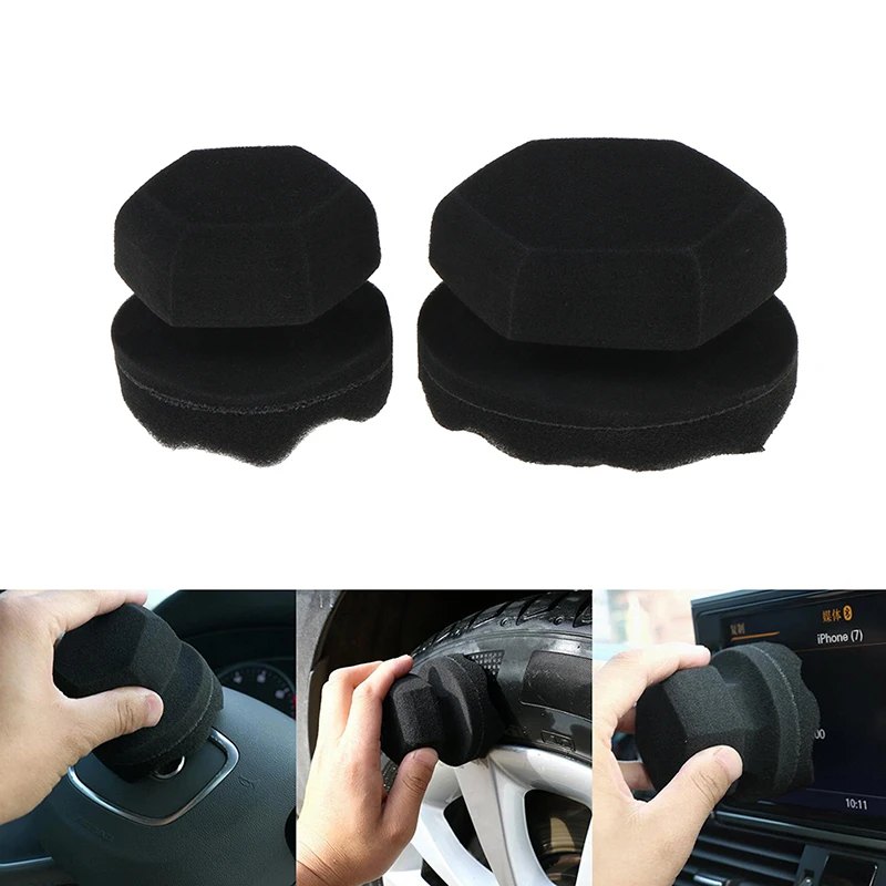 

8/11cm Make Detailing Easier Wave Type Tire Dressing Tools Hex Grip Applicator Handheld Tire Waxing Sponge