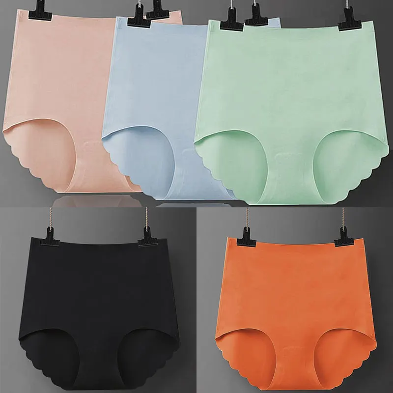 

High waist Women's underwear cotton Plus Size seamless panties breathable Lingerie Female briefs