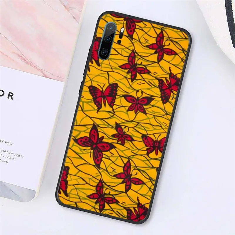 

Retro art African fabric print pattern Phone Case For Huawei honor Mate P 10 20 30 40 Pro 10i 9 10 20 8x Lite Y91C V17 6.38 6.44