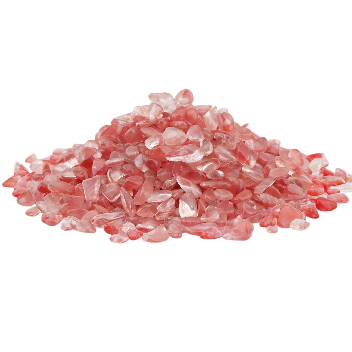 460g Cherry Quartz Crystal Tumbled Stone Chips Crushed Pieces Irregular Stones Beads Jewelry Accessory For Making Decoration