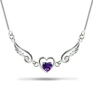 Романтические крылья ангела 925 пробы серебряные ожерелья подвески для женщин не