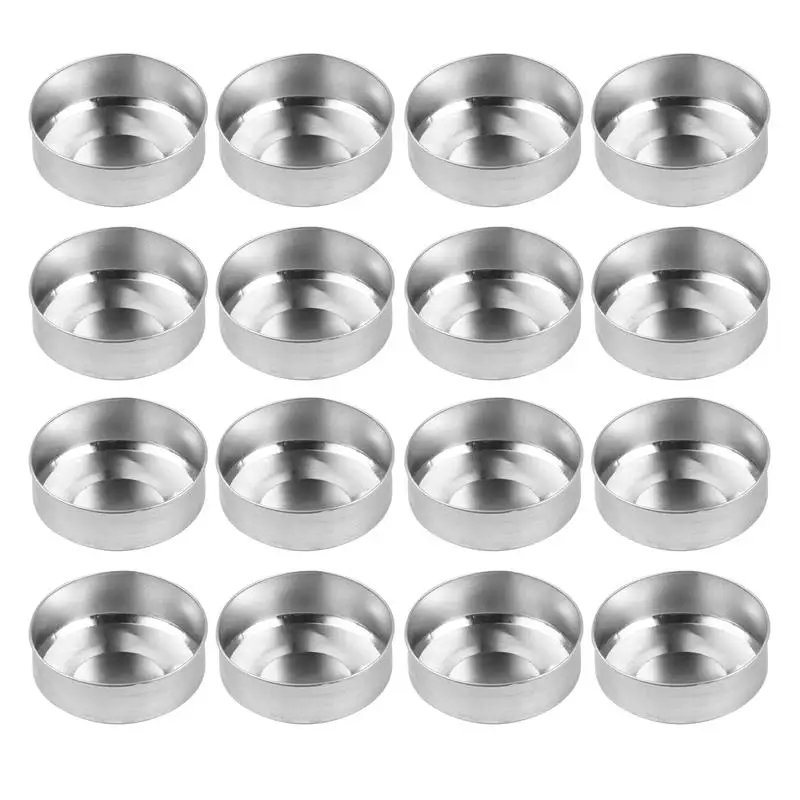 

100 шт., алюминиевые чайные светильник ильники, Пустые контейнеры для изготовления свечей