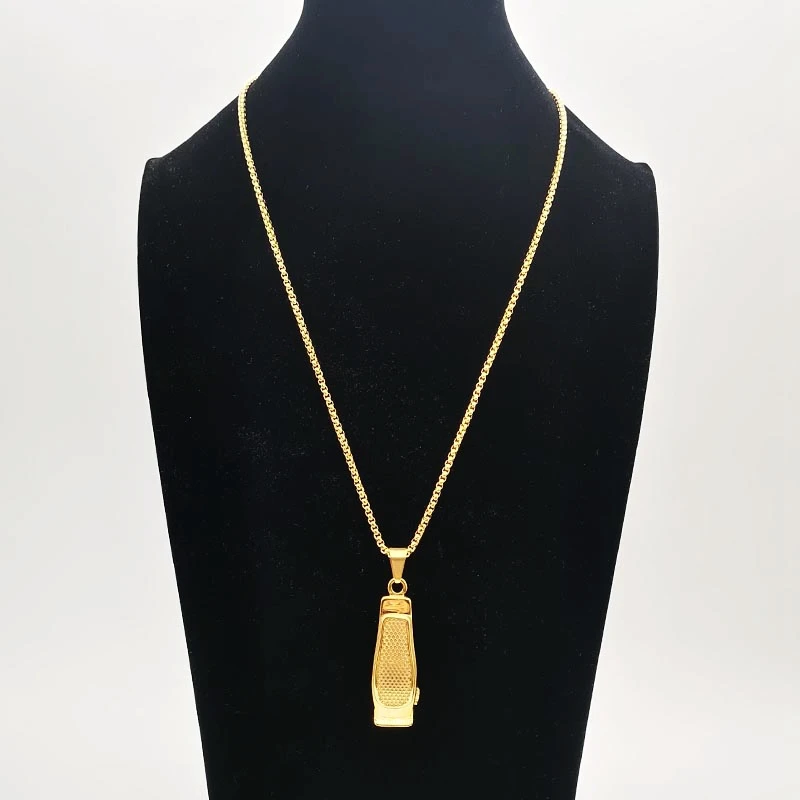 Ожерелье бритва из нержавеющей стали 316L креативная подвеска 3D для