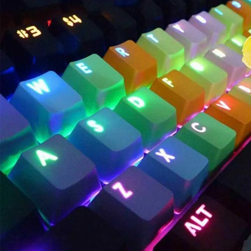 37 key красочные Office с подсветкой клавиши комплект PBT коммутаторы Gaming Keyboard