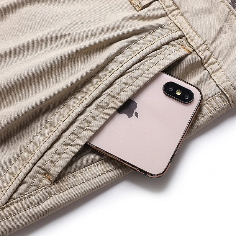 

New Cargo Pants Summer Washed Shorts Men's Loose Sport Pocket Five Pants Men's Casual Pocket Classic 100% Cotton Brand Men's Sho