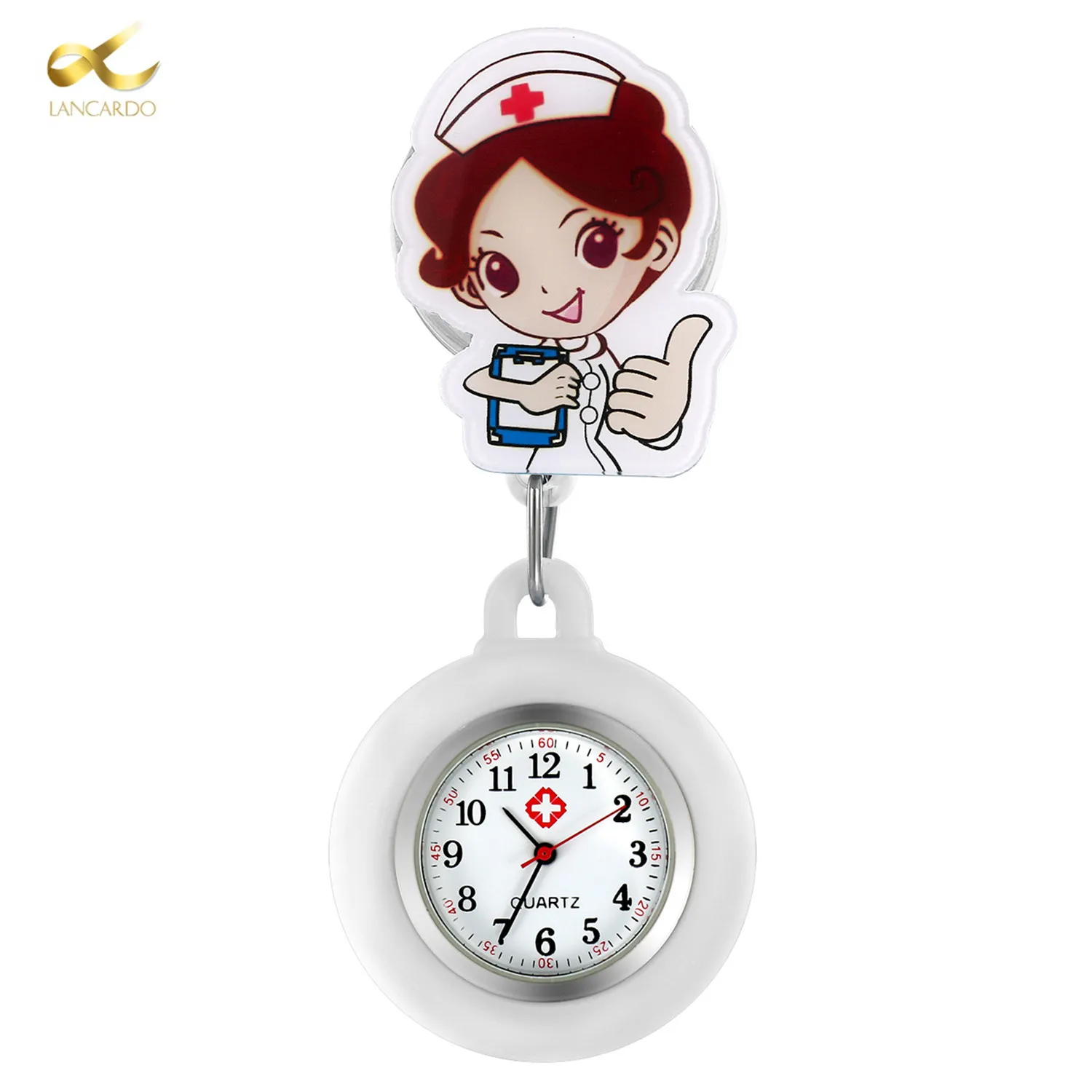 LANCARDO 2021 Perfect Gift Nurse Clip-on Fob Brooch Pendant Hanging watch Pocket Watch Fashion Cute Nurse Doctor Wallet Watch