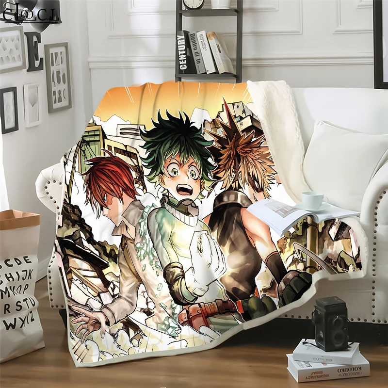 

Autumn Blanket Anime My Hero Academia Printed Throw Blankets for Beds Fashion Teenager Home Decoration Beddings Quilt