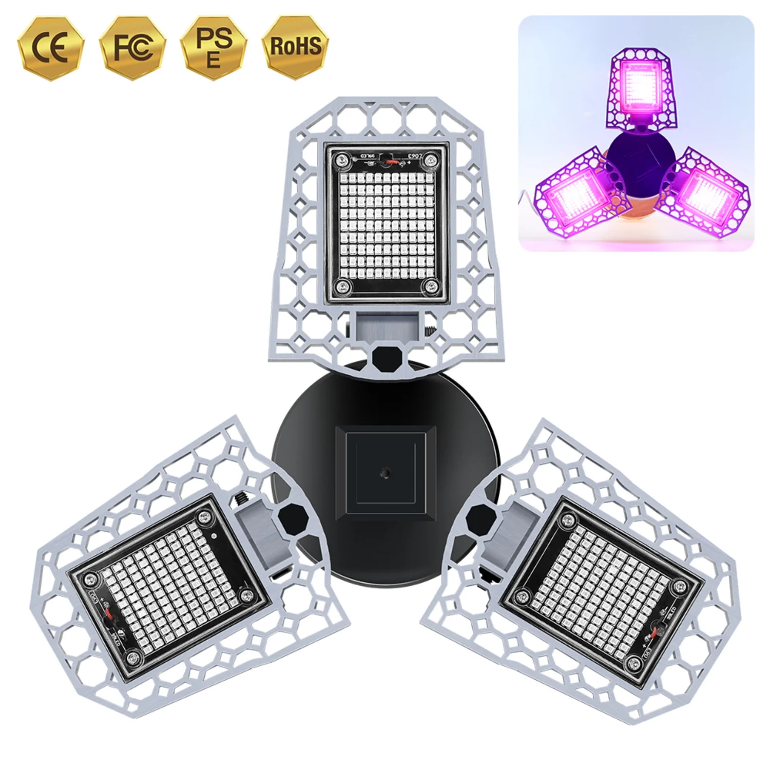 

Plant Grow Lamp LED Spectrum Grow Light E27 100W 200W 300W 400W LED Growing Box Light E26 Hydroponic LED Phyto Lamp For Home Use