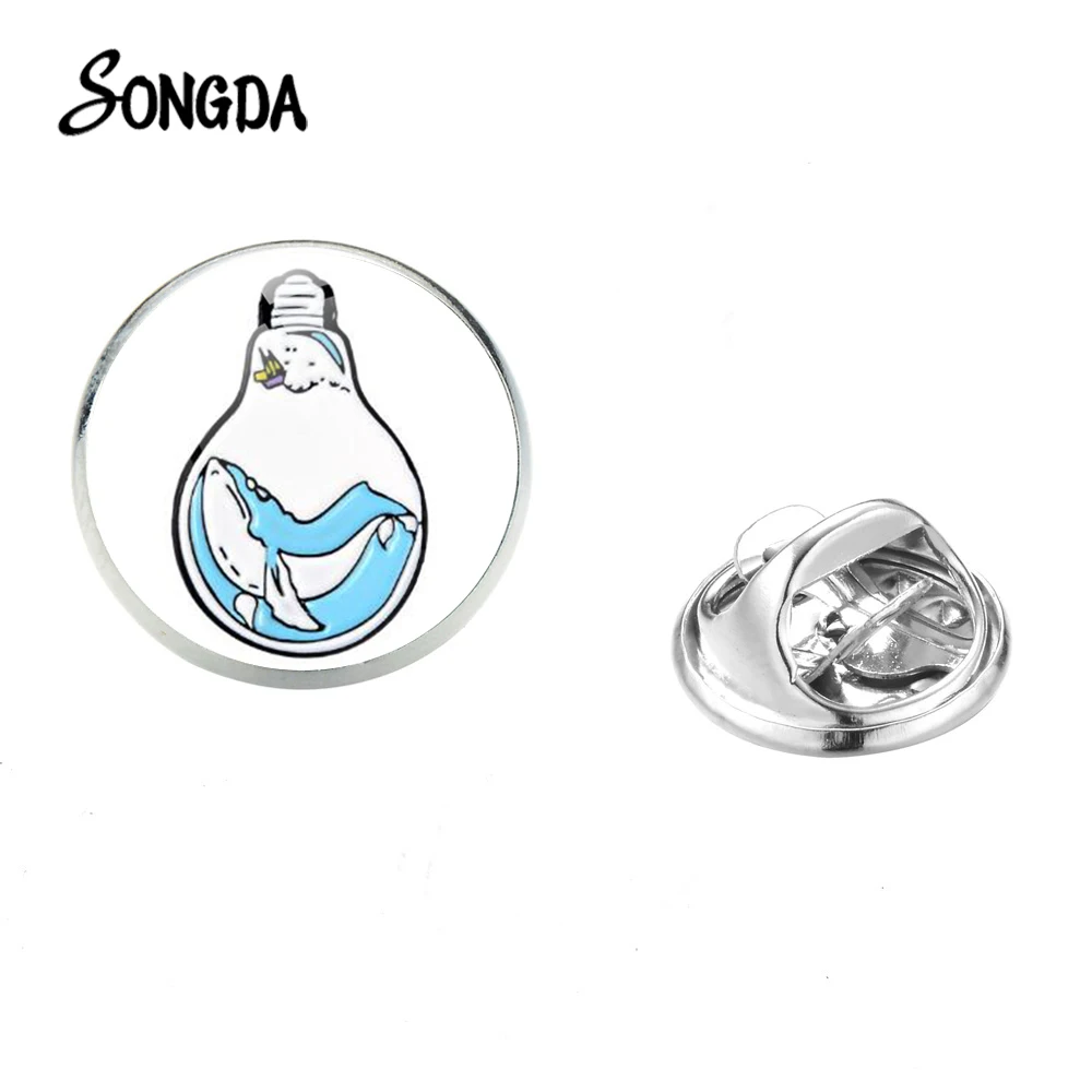 Творческий Светильник лампы голубого брошка в форме волны &quotрыбий хвост&quot Кит