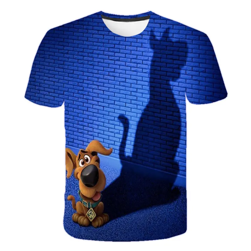 

2021 summer new movie dog 3D pattern T-shirt casual fashion Harajuku boys and girls Animation printing Store