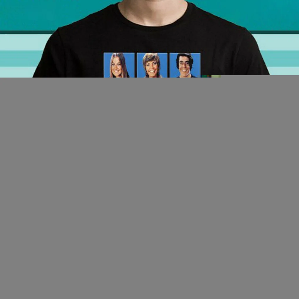 Брейди Банч ТВ Шоу логотип мужская Черная футболка Повседневная размера плюс