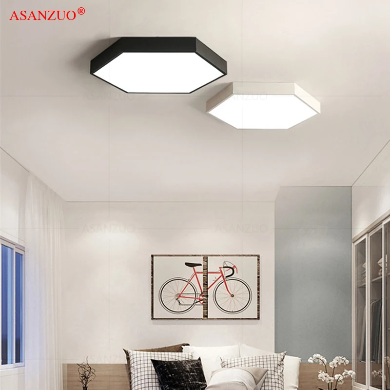 $26.48 LED Ceiling Lights Modern Lamp Nordic Simple Hexagonal Ceiling lamp Study Living room Bedroom Living Room Lighting
