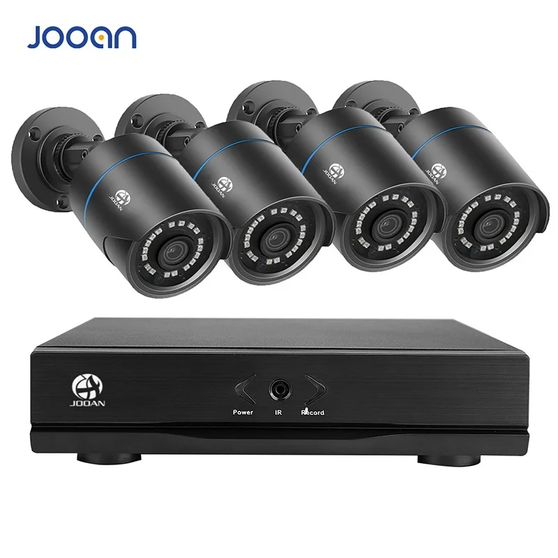 Jooan 704NVR 4CH NVR комплект 720 P POE Камера Системы HD Безопасности IP Камера Системы CCTV Мониторы Системы выполните наблюдения сети