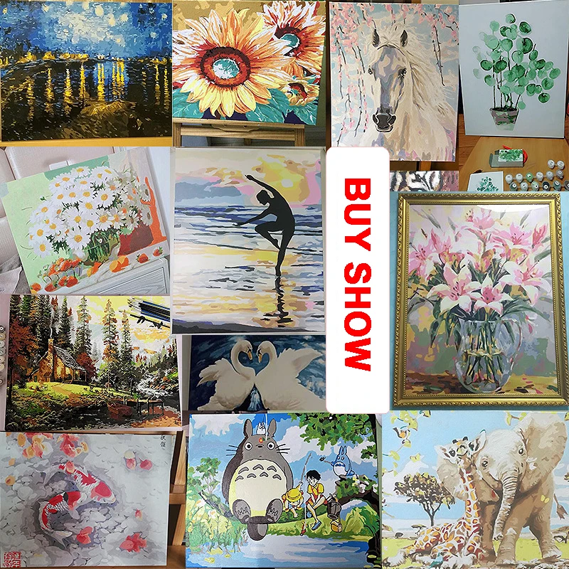 

Frameless Snow Scene DIY Painting By Numbers Kit Landscape Wall Painting Unique Gift Acrylic Paint By Numbers For Home Art