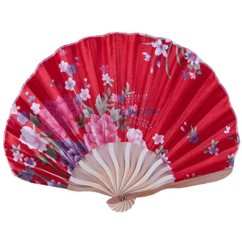 CSS цветочный принт леди портативный складной ручной вентилятор искусство