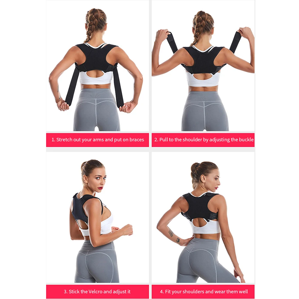 

New Hot Posture Corrector Adjustable Back Support Belt Spine Back Shoulder Brace Support Belts Adult Invisible Hunchback Belts