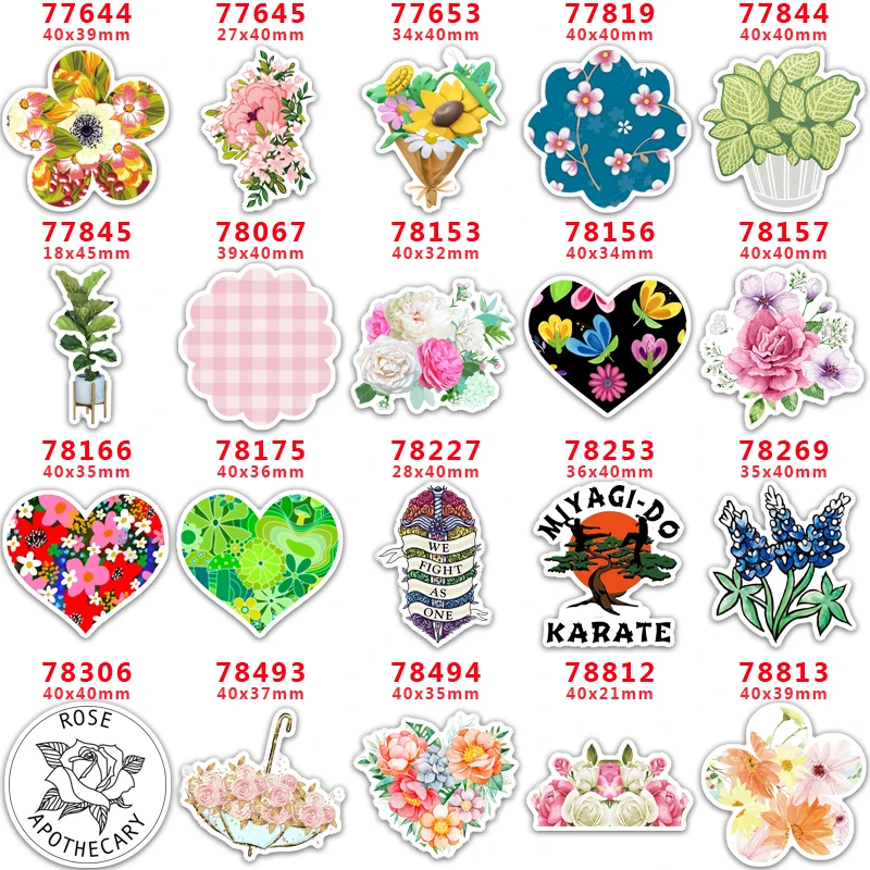 

Принадлежности для рукоделия, Швейные аксессуары, форма из плоских смол с мультяшным цветочным принтом, 10 шт. PR-77644