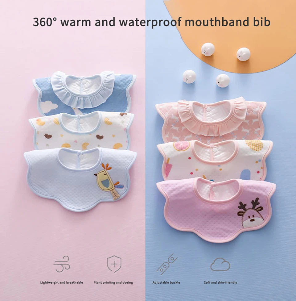 

1 шт., детский хлопковый нагрудник с принтом