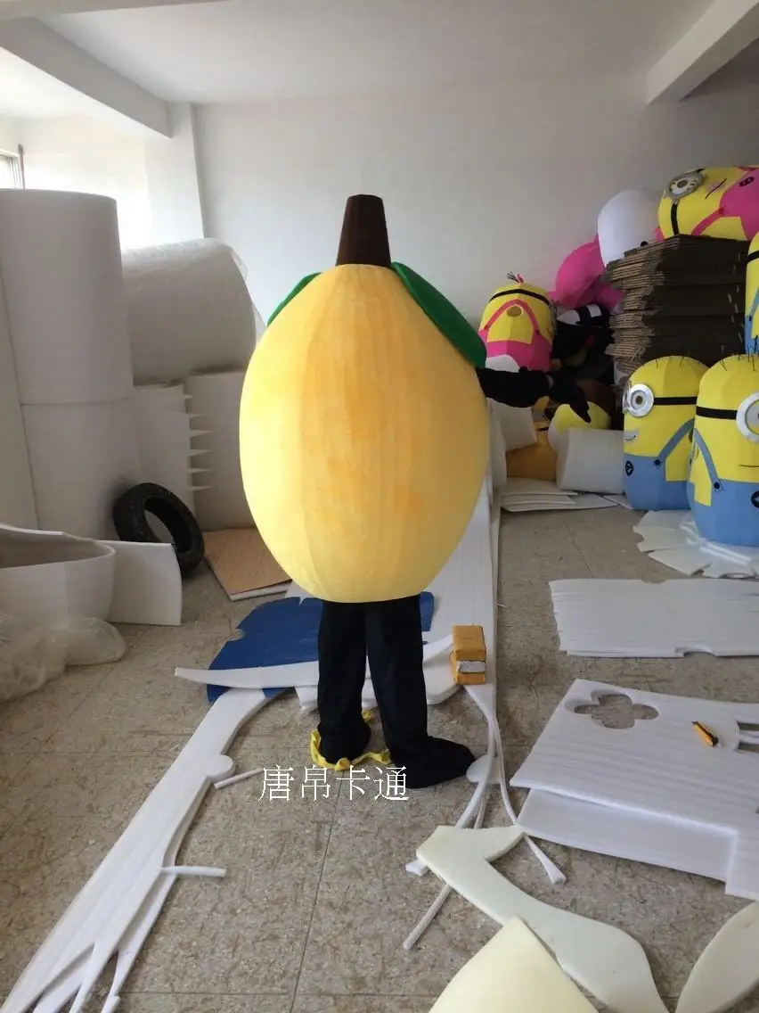 Yellow Lemon Mascot Costumes Fruit Halloween Chirstmas Party Adult Size Fancy Dress | Тематическая одежда и униформа