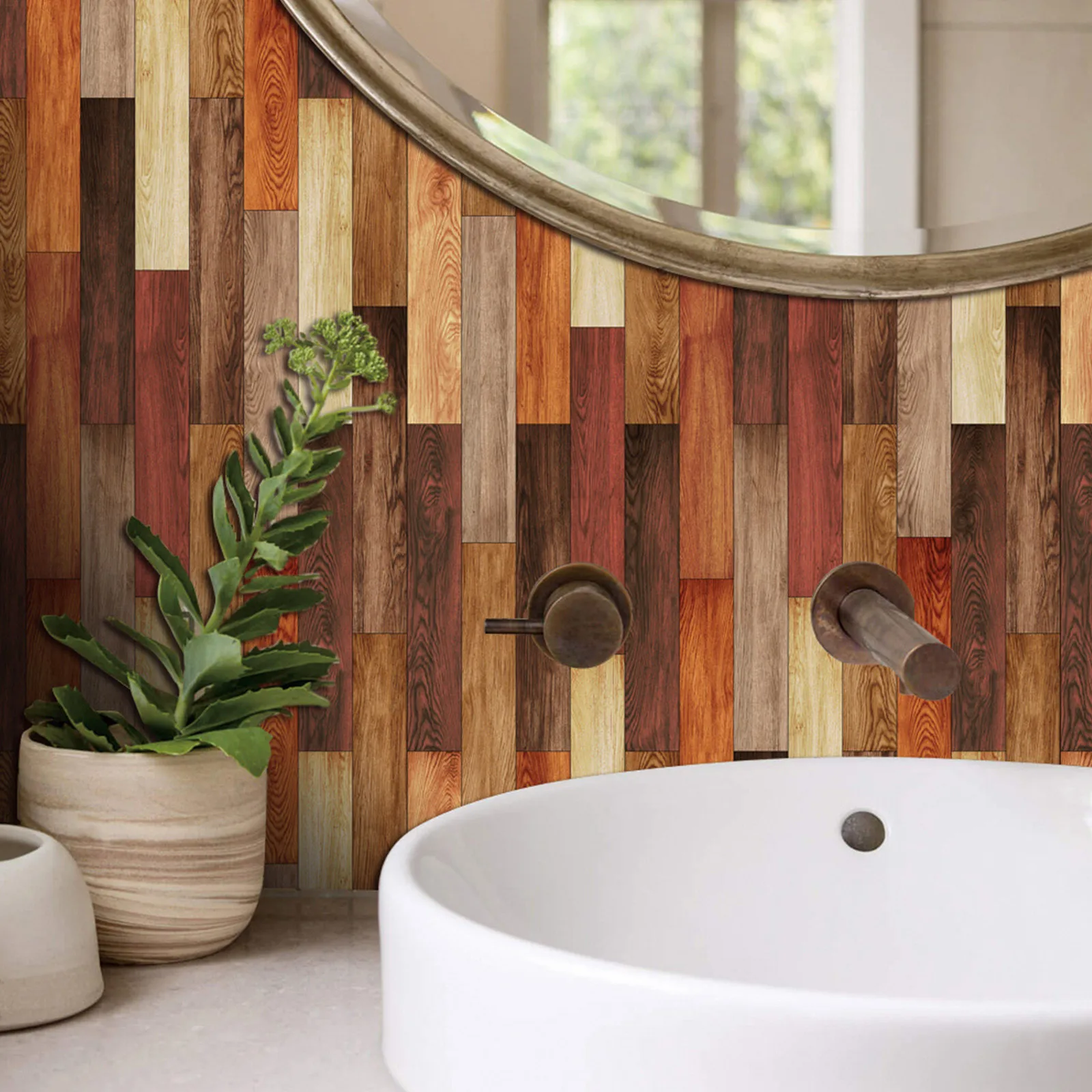 

Наклейки на пол с имитацией древесины, водостойкие, самоклеящиеся