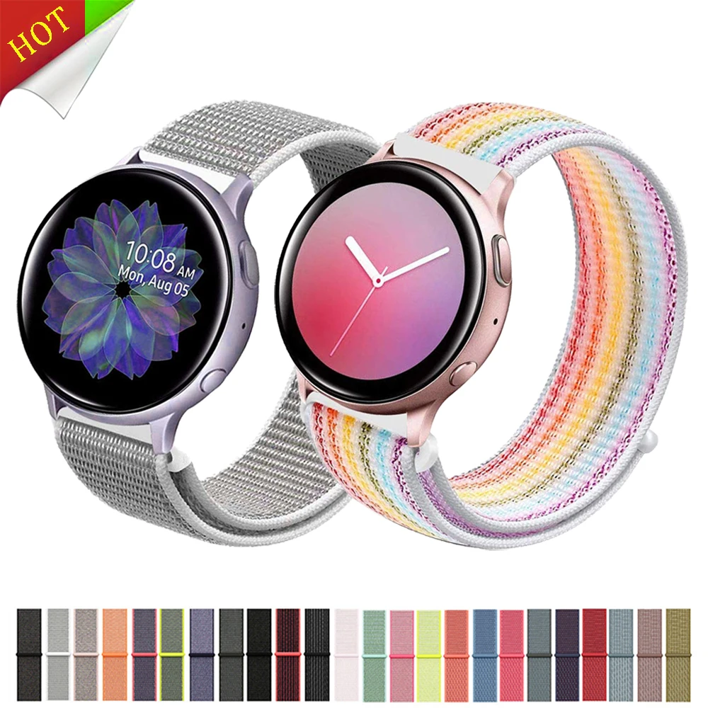 22 мм ремешок для часов samsung galaxy watch 46 мм 42 мм активный 2 нейлон huawei watch gt ремешок Amazfit bip gear S3 Frontier 44 40