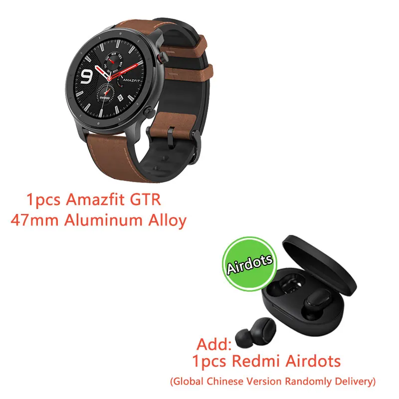 Alloy earphone Глобальная версия Amazfit GTR 47 мм 42 мм Смарт часы умные часы Xiaomi Huami Smartwatch 12 спортивных режимов 5ATM водонепроницаемый gps 24 дня батарея AMOLE - Цвет: Alloy earphone