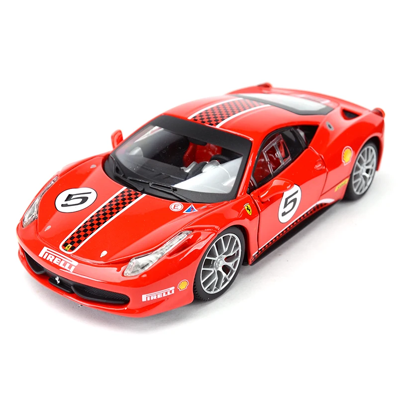 458 Challenge Bburago 1:24 488GTB California T 458Italia Enzo F12 F430 F50 спортивный автомобиль статическая литая модель сплава Модель автомобиля - Цвет: 458 Challenge