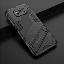 For Xiaomi Poco X3 NFC Case Cover Poco X3 M2 F2 M3 Pro 5G Shockproof TPU Bumper Table Stand Camera Protect Armor Hard Phone Case