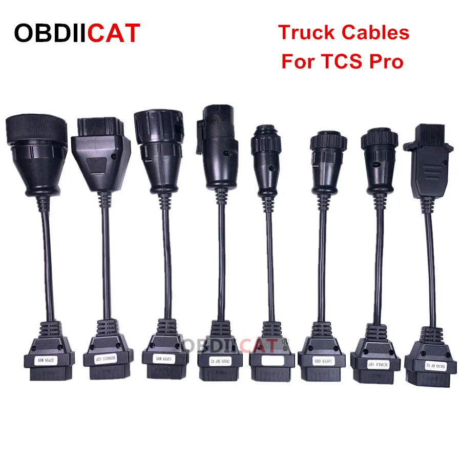 Кабели для грузовиков OBDIICAT TCS Pro OBD2 полный комплект 8 шт. кабелей диагностический