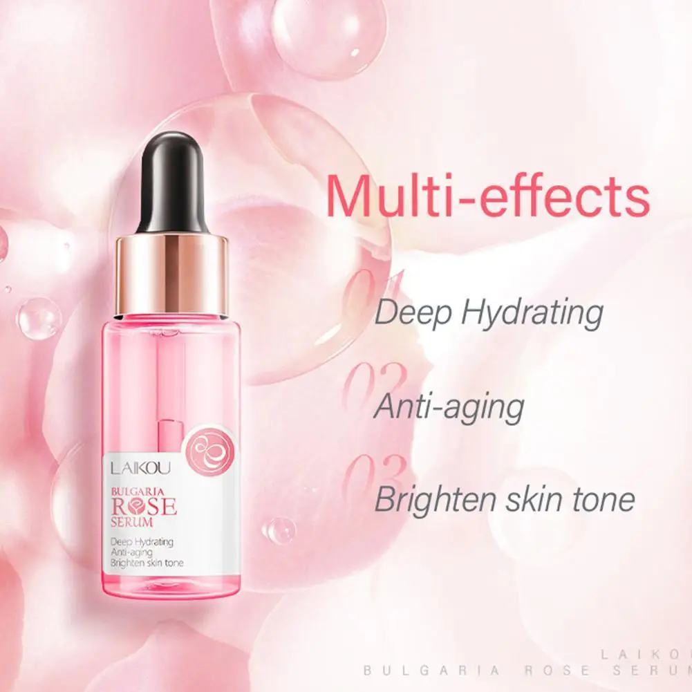 

17ml Blueberry Rose Moisturizing Essence Whitening Shrinking Face Firming Sun Effect Pores Care Tightening Skin Protection K9H1