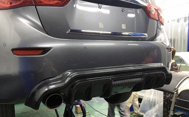Для Infiniti Q50 Q50L спойлер 2014 2015 2016 2017 украшение автомобиля черное углеродное волокно
