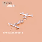 Ювелирные изделия из стерлингового серебра 925 пробы, аксессуары, трехрядная цепочка с застежкой на воротник, браслет, хвостовая Пряжка, браслет, ожерелье, ручной материал сделай сам