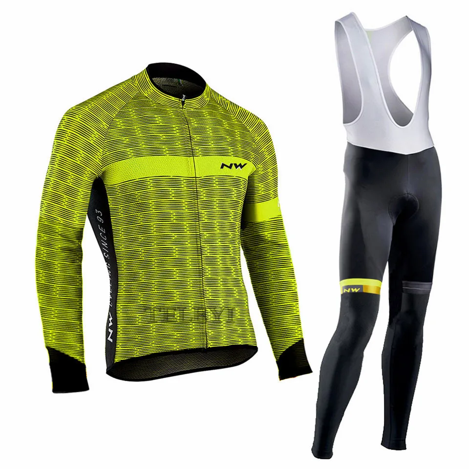 North Wave комплект одежды для велоспорта с длинными рукавами, NW Pro Team Jersey, мужской дышащий костюм, спортивная одежда для езды на горном велосипеде