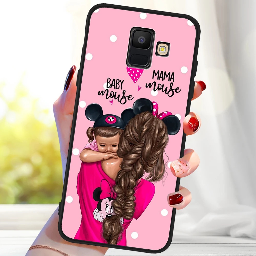 H0519 Супер Мышь для мамы с дочкой детские мягкие для samsung Galaxy A9 A8 A7 A6 A5 A3 J3 J4 J5 J6 J8 плюс M30 A40S A10 A20E чехол Крышка - Цвет: H0519
