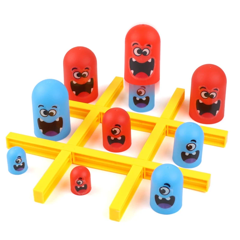 Tictactoe-tablero de ajedrez Ox para ni&ntilde;os, juego educativo Montessori, juguete de ocio, interacci&oacute;n entre padres e hijos-0