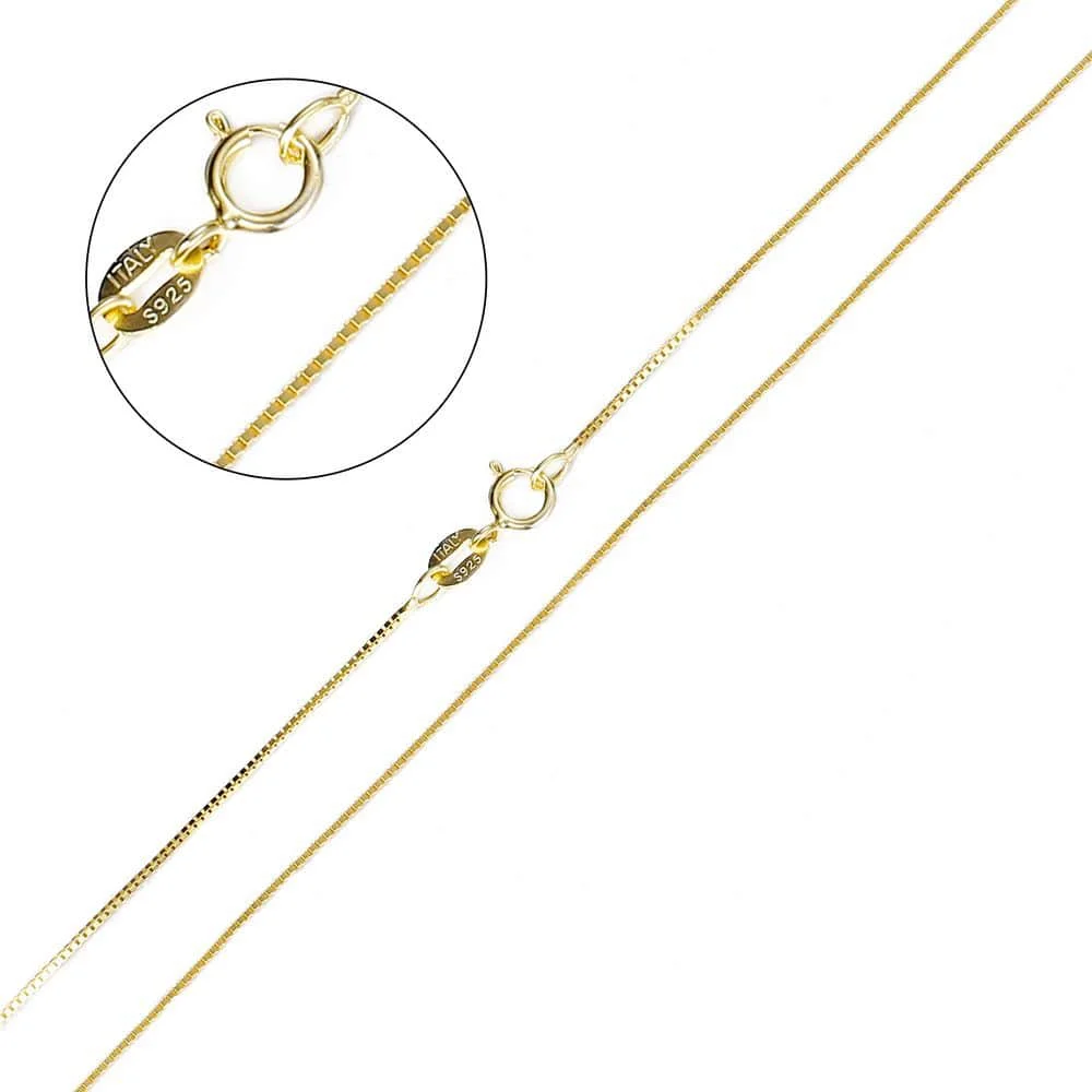 Gold Box Chain Trendsmax, ожерелье из натуральной 925 пробы, витая, волнистая, волнистая, змеиная коробка, Сингапур, Ignot, цепочка, Модные женские ювелирные изделия SNM02 - Metal Color: Gold Box Chain