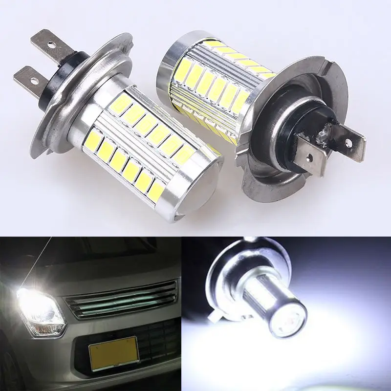 12 в 1 пара Белый Высокая мощность H7 33 SMD 5730 Автомобильный светодиодный DRL Дневной