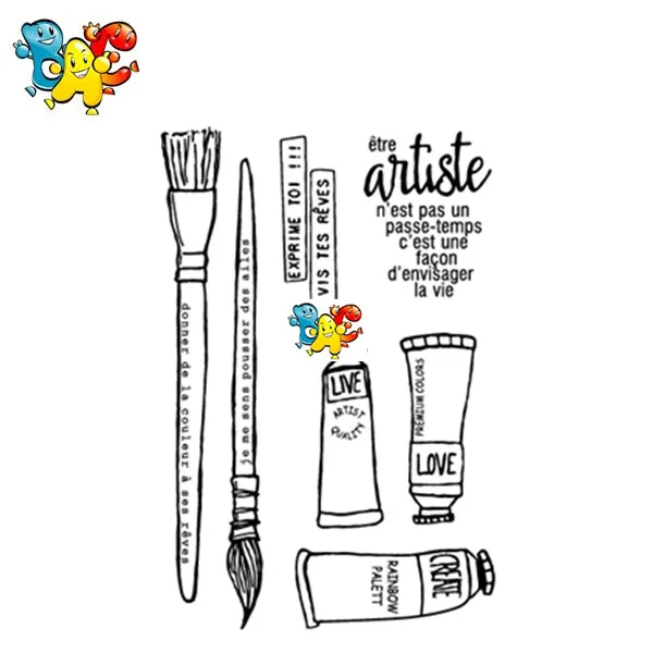 Прозрачная кисть для рисования прозрачные штампы скрапбукинга изготовления