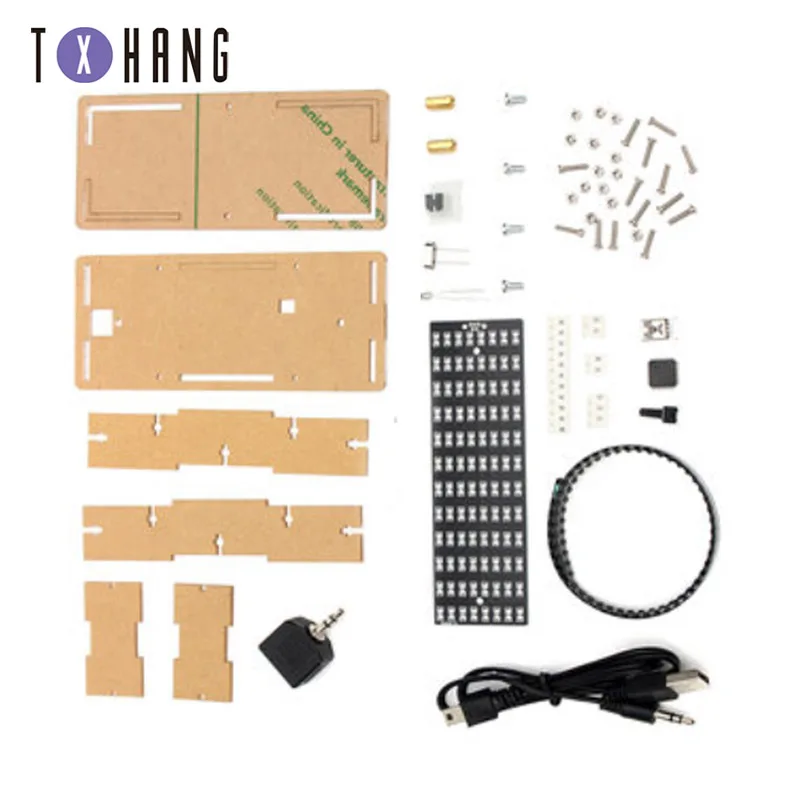 DIY измеритель уровня звука синий светодиодный анализатор музыкального спектра MP3