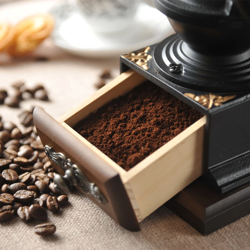 売却 レトロハンドグラインダー家庭用コーヒーグラインダー手動コーヒーグラインダーポータブルコーヒーミルクリーニングのための容易な分解