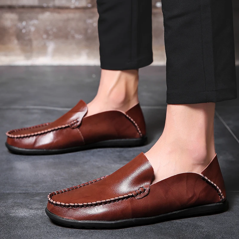 

Classic British Fashionable Hot Sale Men's Casual Loafers all-match Comfortable office Style Mens flat Non Slip Leather Shoes