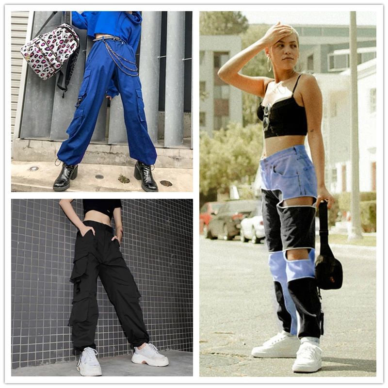 ImilyBela/брюки-карго с высокой талией женские повседневные свободные брюки
