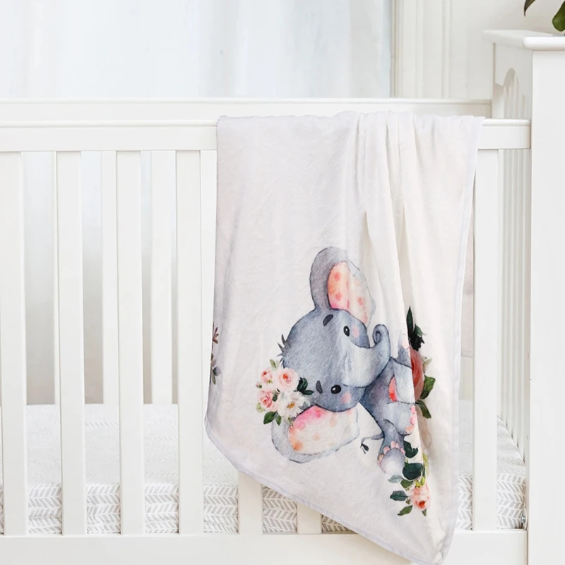 

Flannel Milestone Blanket Baby Photography Background Cloth Newborn Monthly Photo Blanket Crawling Mat Bedding Quilt